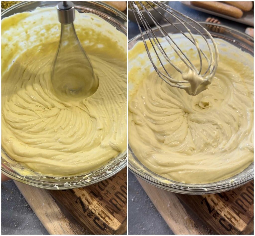 tiramisù com creme de pistache