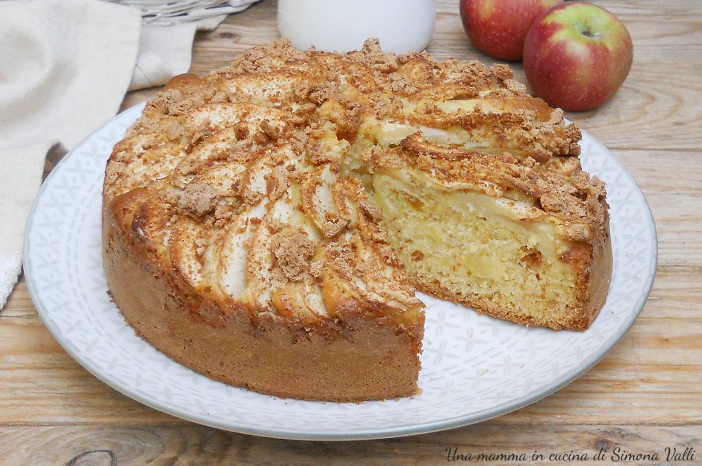 torta de maçã e amaretti