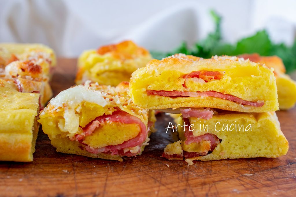 Torta rústica salame e provola 10 minutos