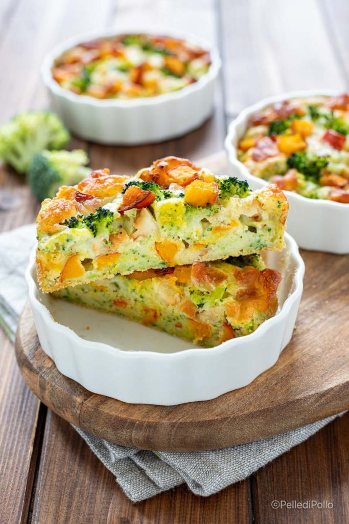 torta de abóbora e brócolis