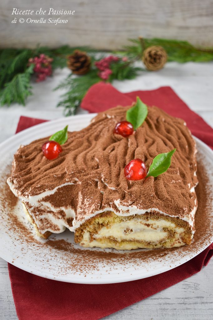 receita tronco de pandoro tiramisù