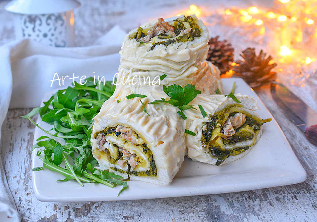 Tronquinho de Natal salgado salsicha e friarielli