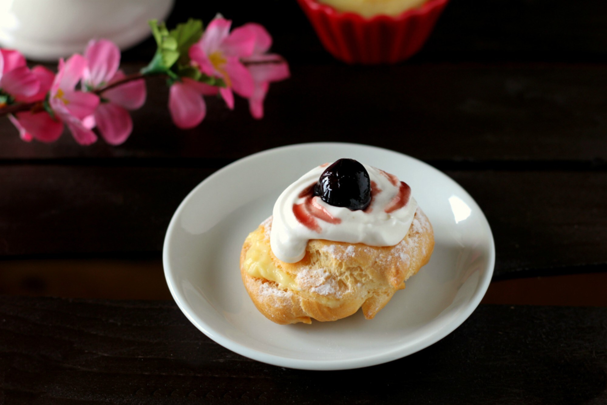 Zeppole de São José assadas