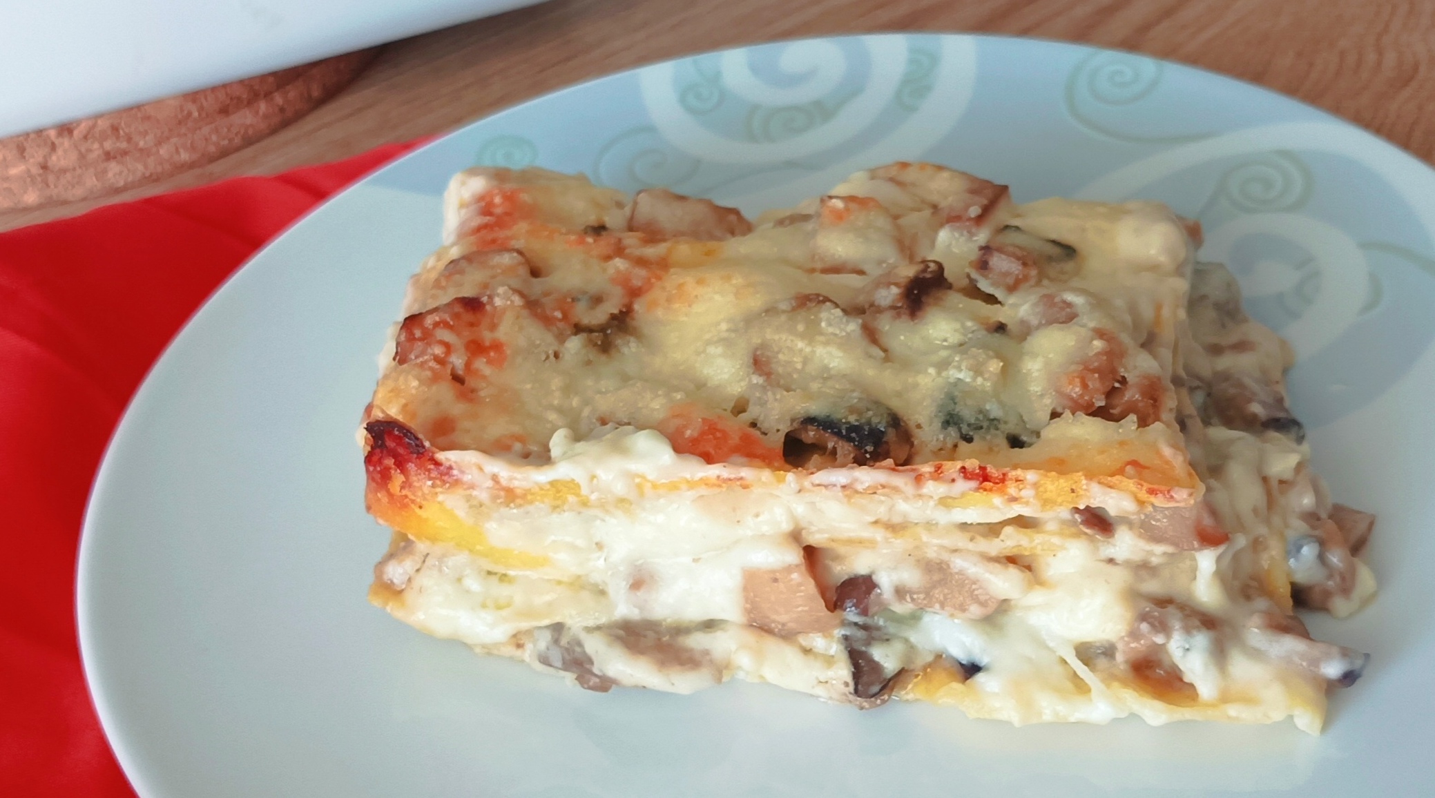 Lasanha com cogumelos