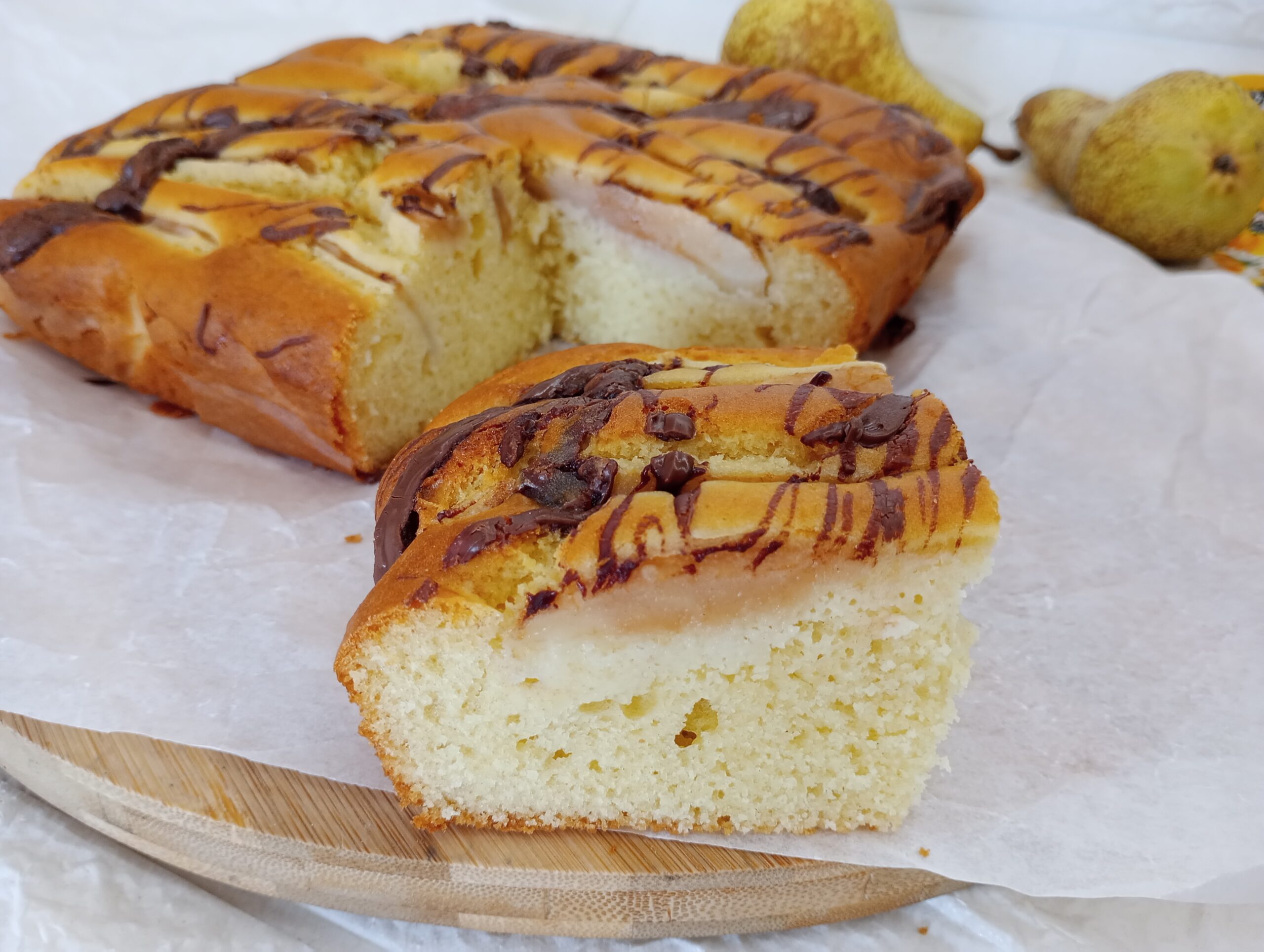 Bolo de Pera e Chocolate