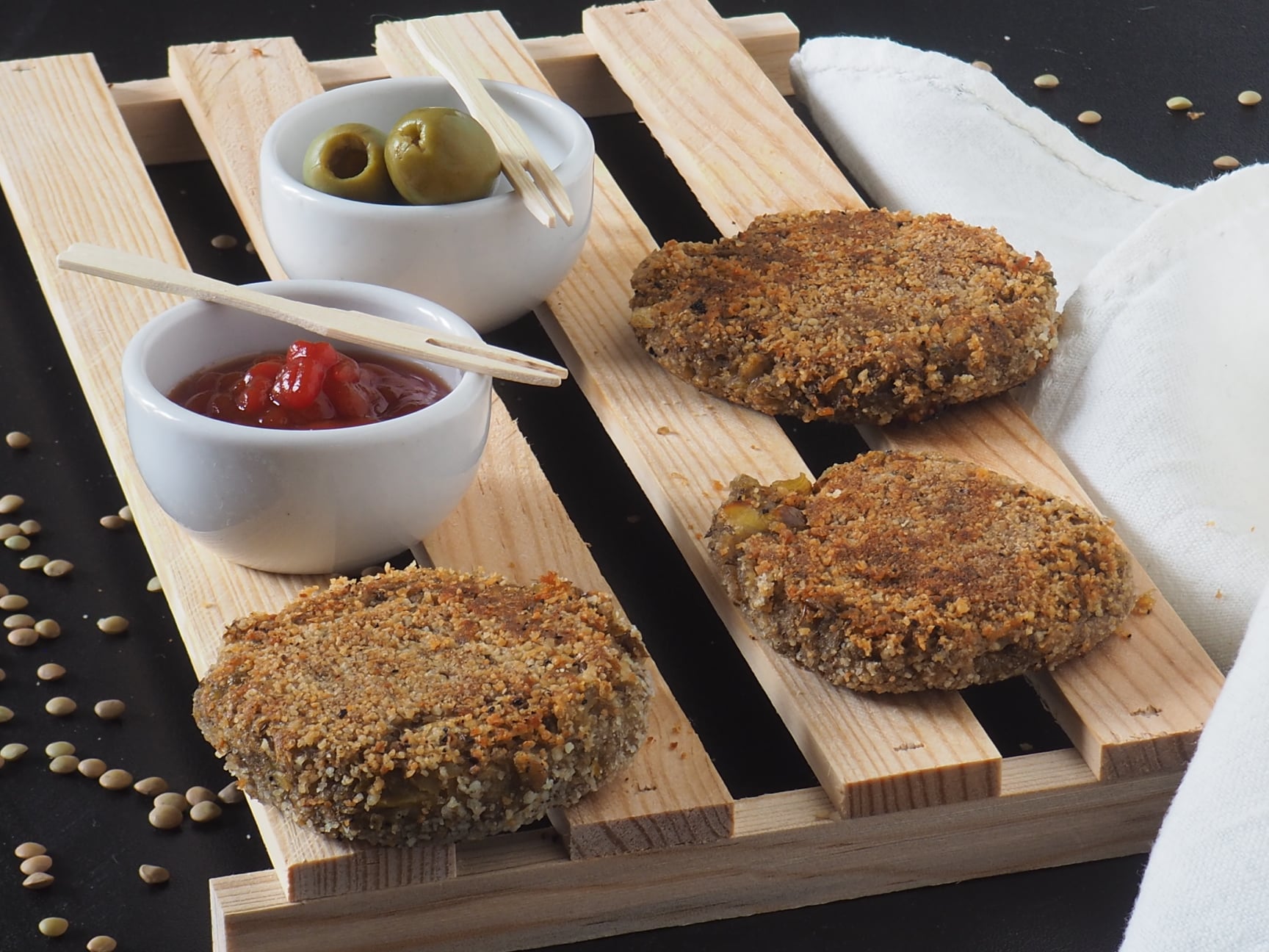 Burger de lentilhas veganos