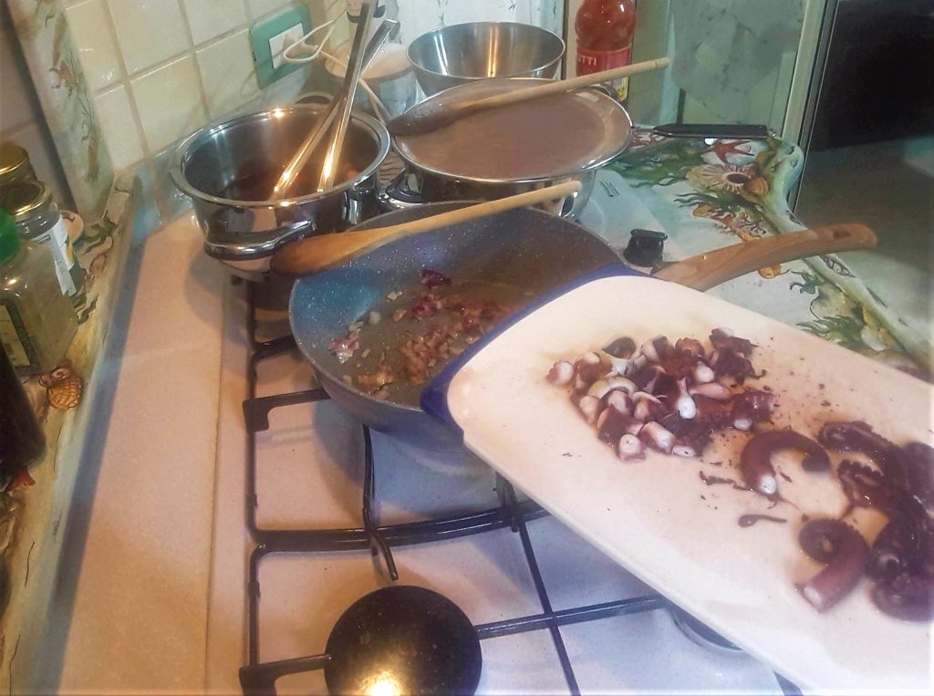 Risoto com polvo e a sua água