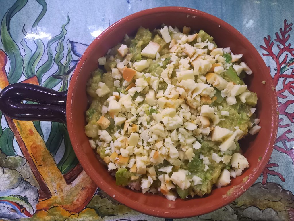 Nhoque gratinado com abobrinha e provolone