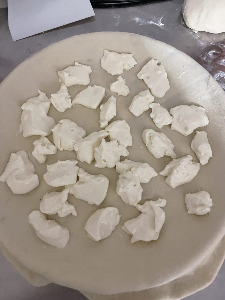 recheio da focaccia com queijo