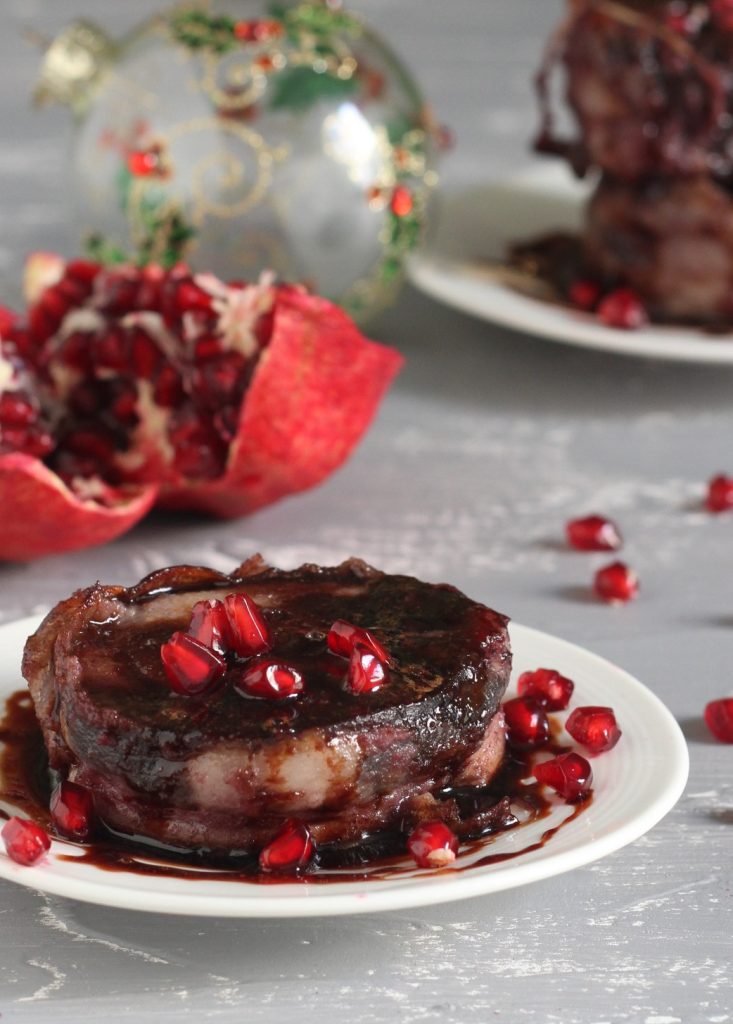 Filé de porco com molho de vinho tinto