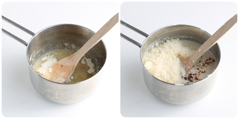 abobrinhas recheadas com molho branco