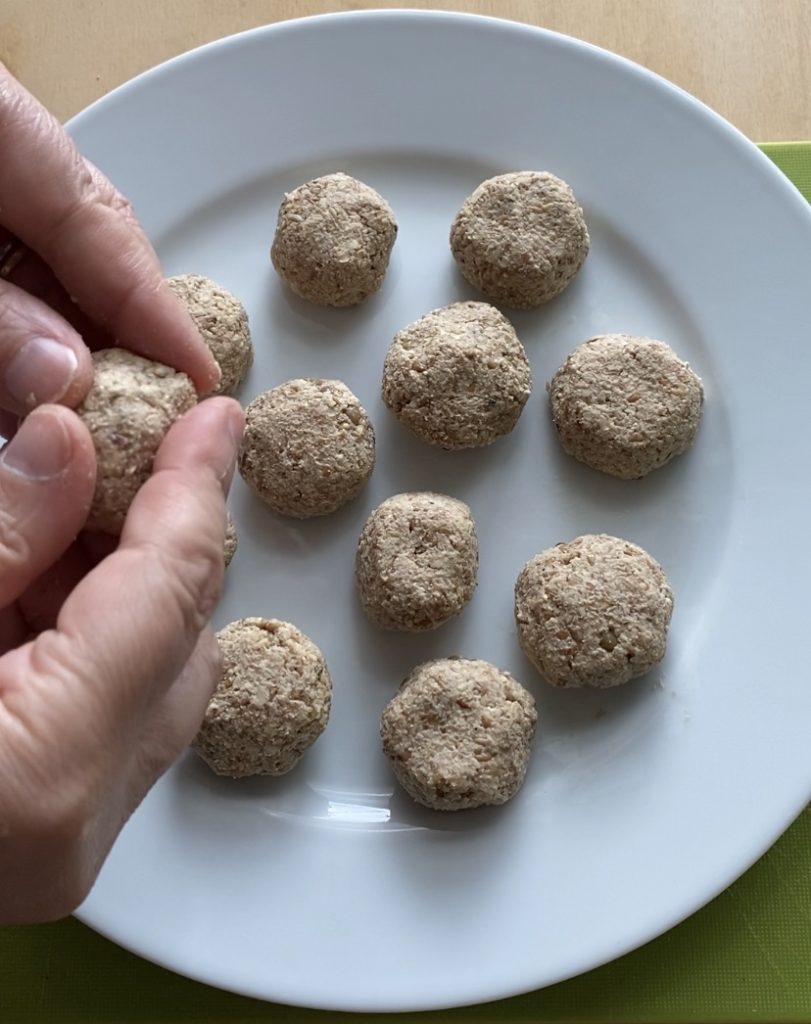 Preparação das almôndegas