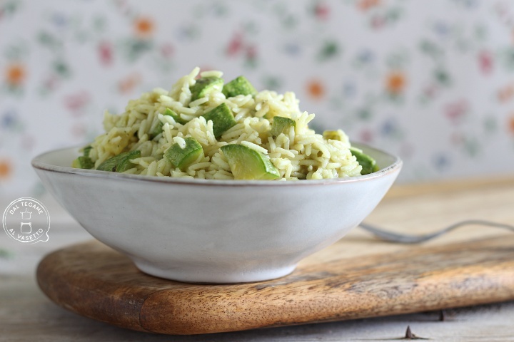 Arroz com abobrinha no micro-ondas