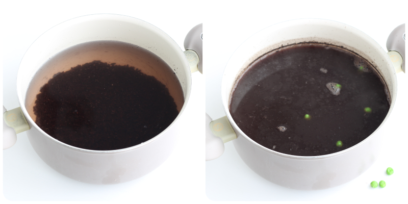 cozimento de arroz preto