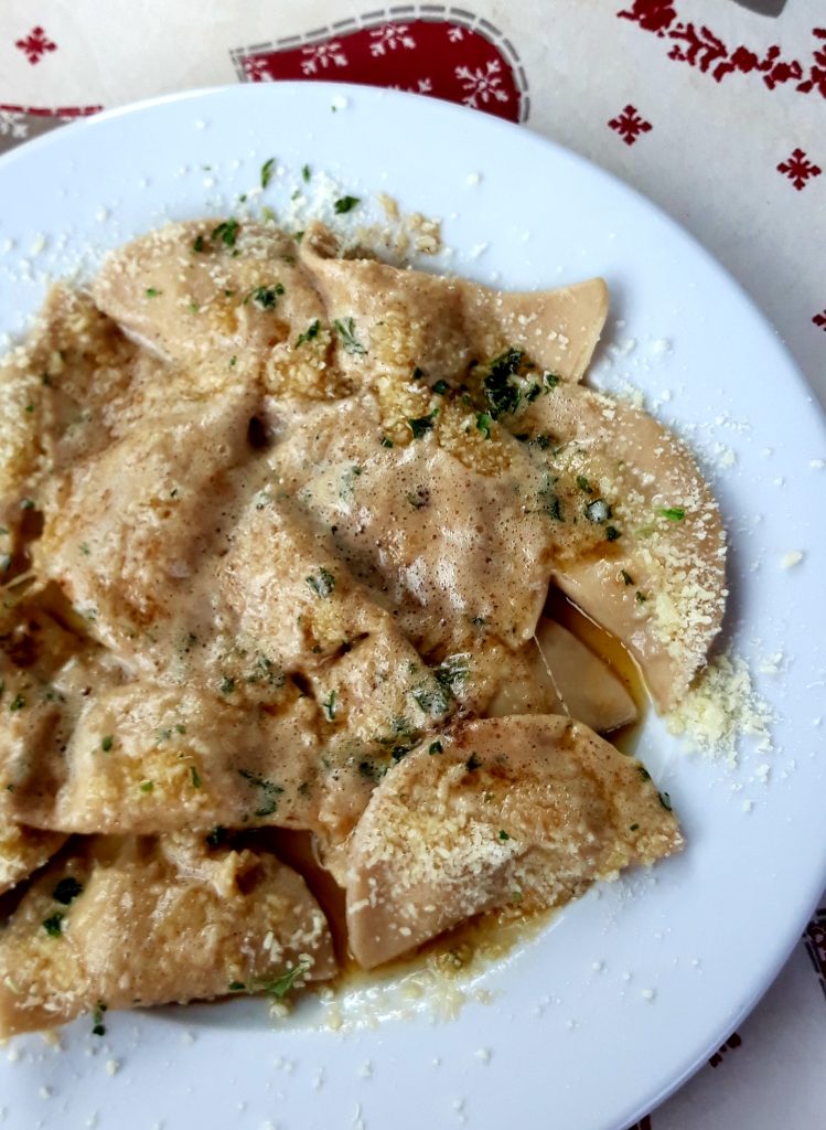 Ravioli recheados de batata do Trentino