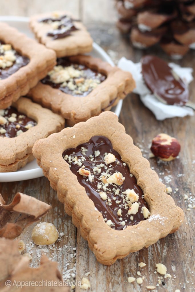 biscoitos de castanha e chocolate