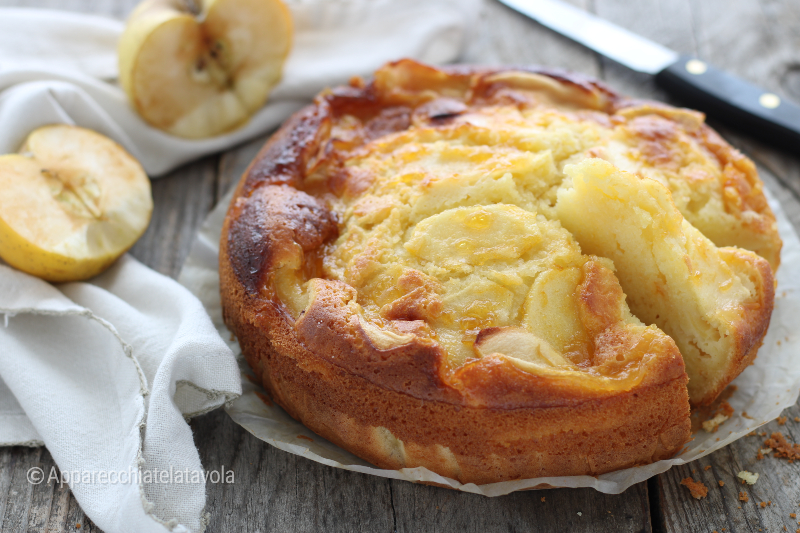 bolo de maçã sem manteiga com iogurte