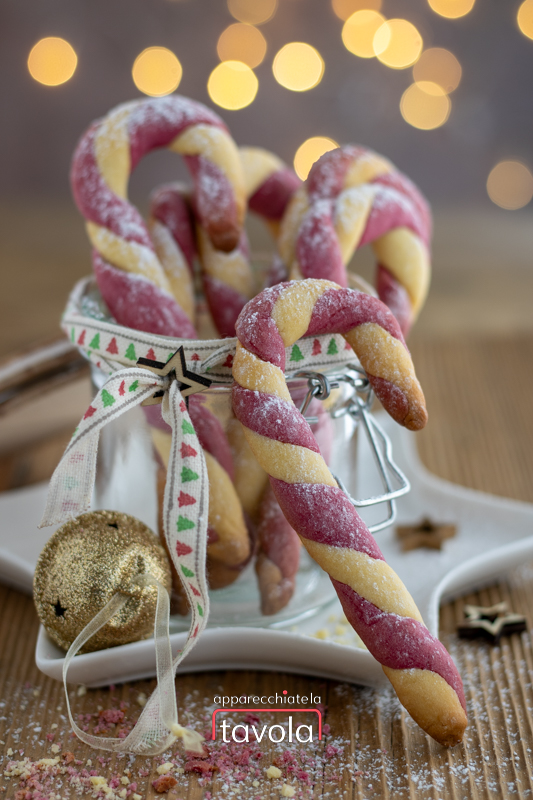 Candy cane biscoitos
