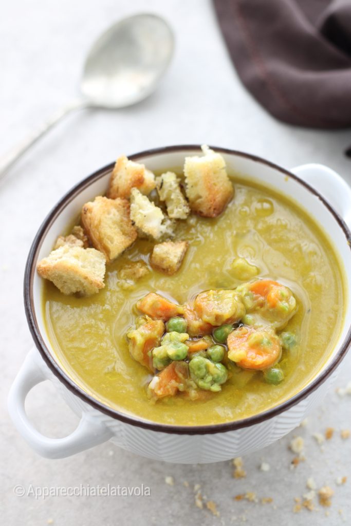 crema di piselli e carote