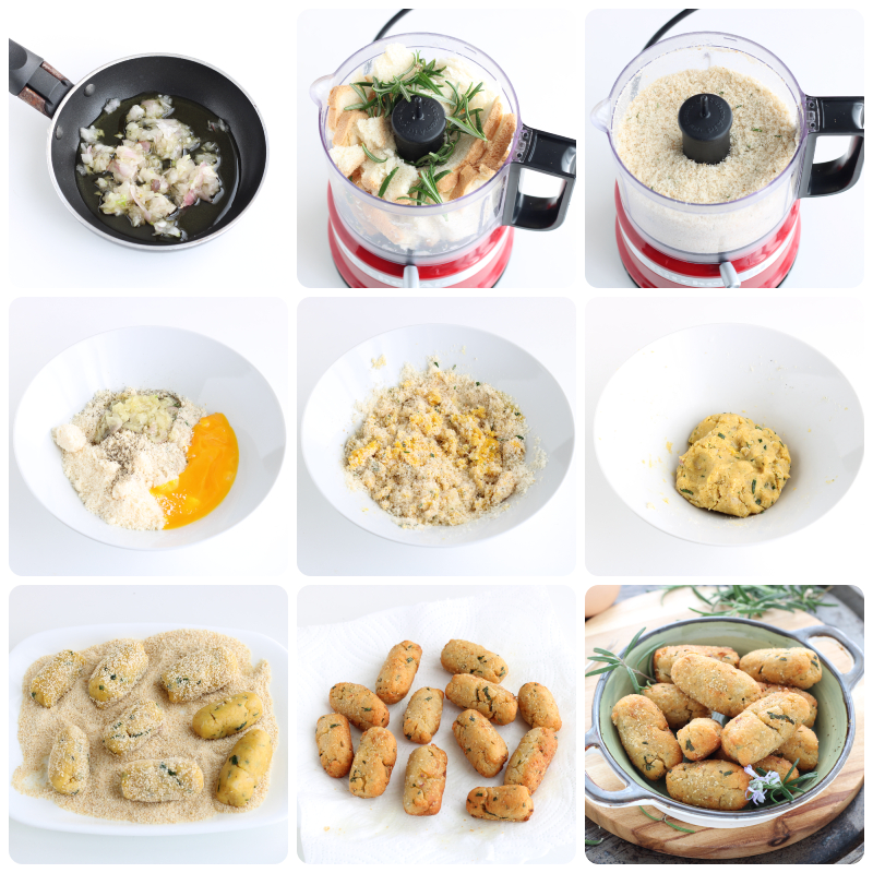 bolinhas de pão de forma, ovos e queijo