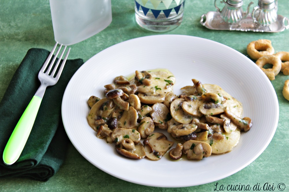 Escalopes de frango com cogumelos