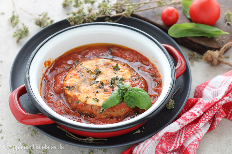 hambúrguer à pizzaiola