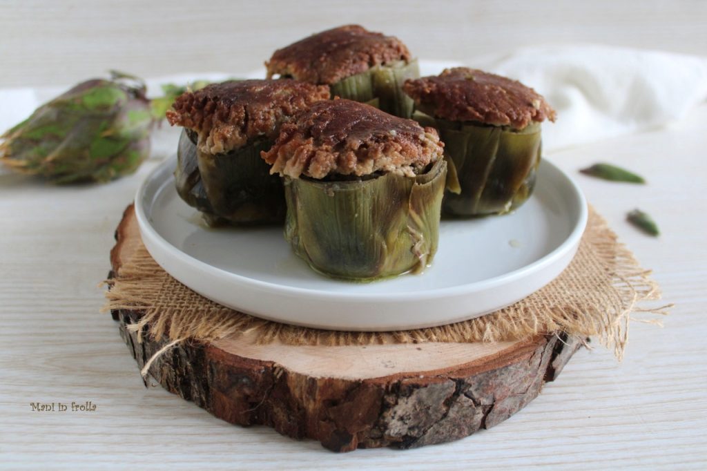 Alcachofras recheadas sem carne