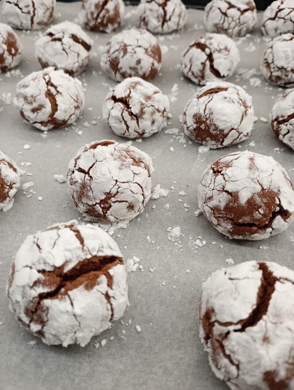 Biscoitos bolinhas de cacau