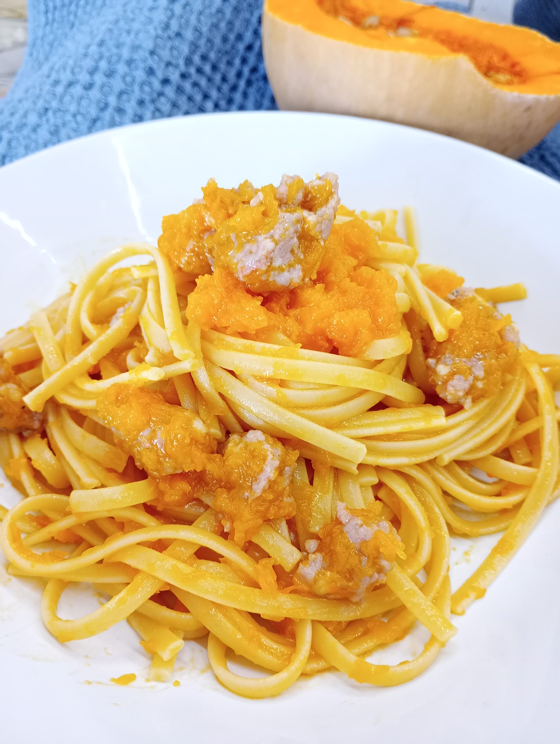 Pasta Salsiccia e Abóbora
