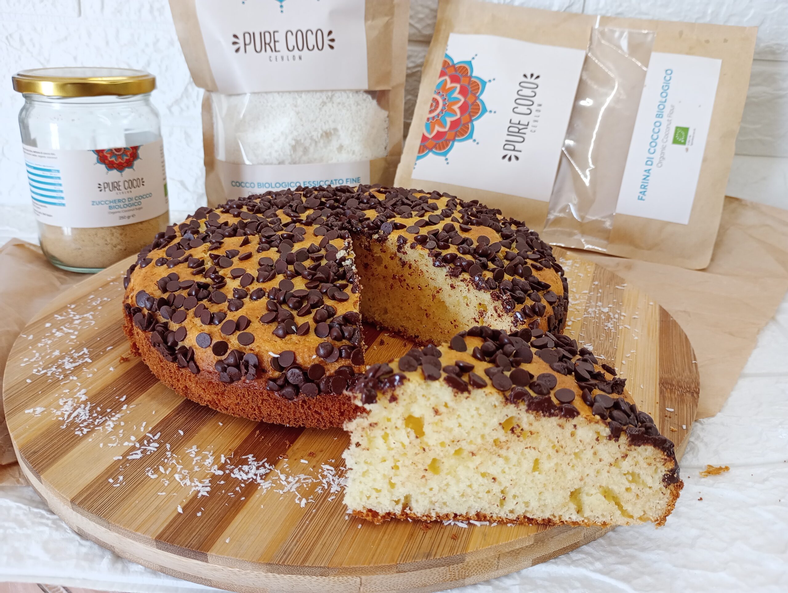 Bolo de coco e iogurte