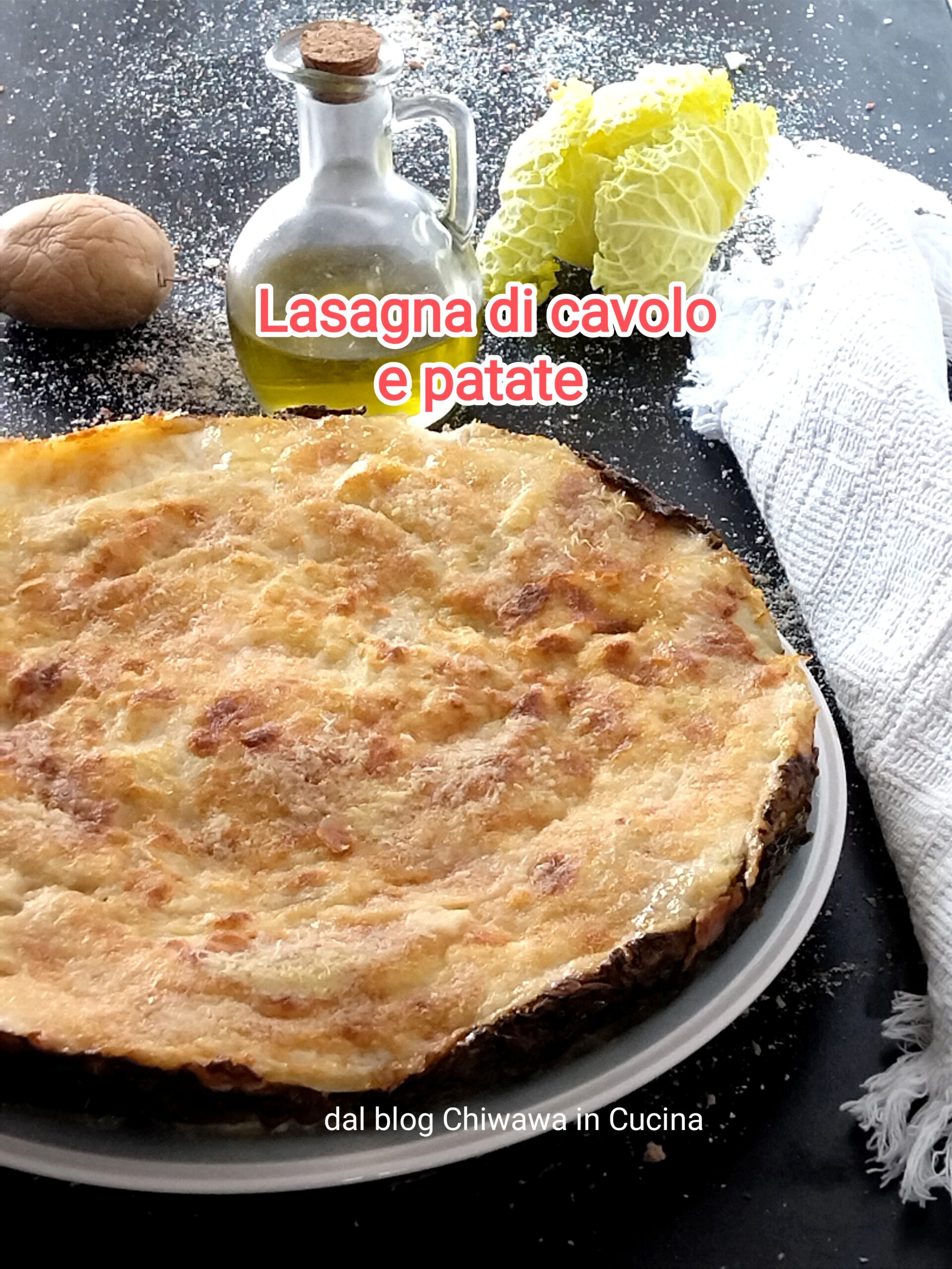 Lasanha de repolho e batatas