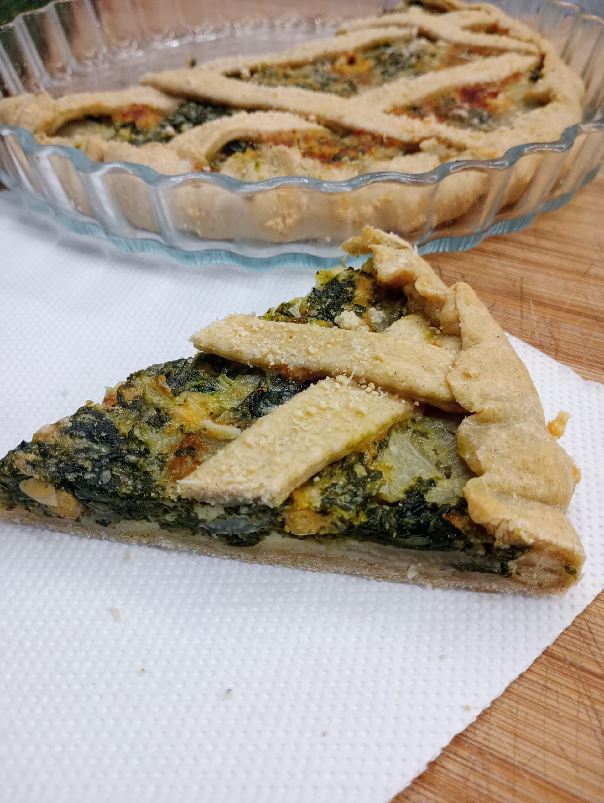 Torta salgada com acelga e stracchino