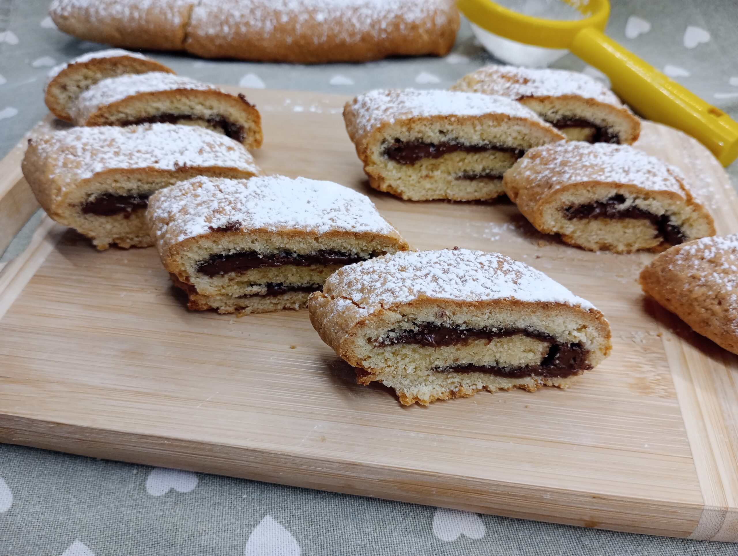 Cantucci macios cozidos na fritadeira a ar