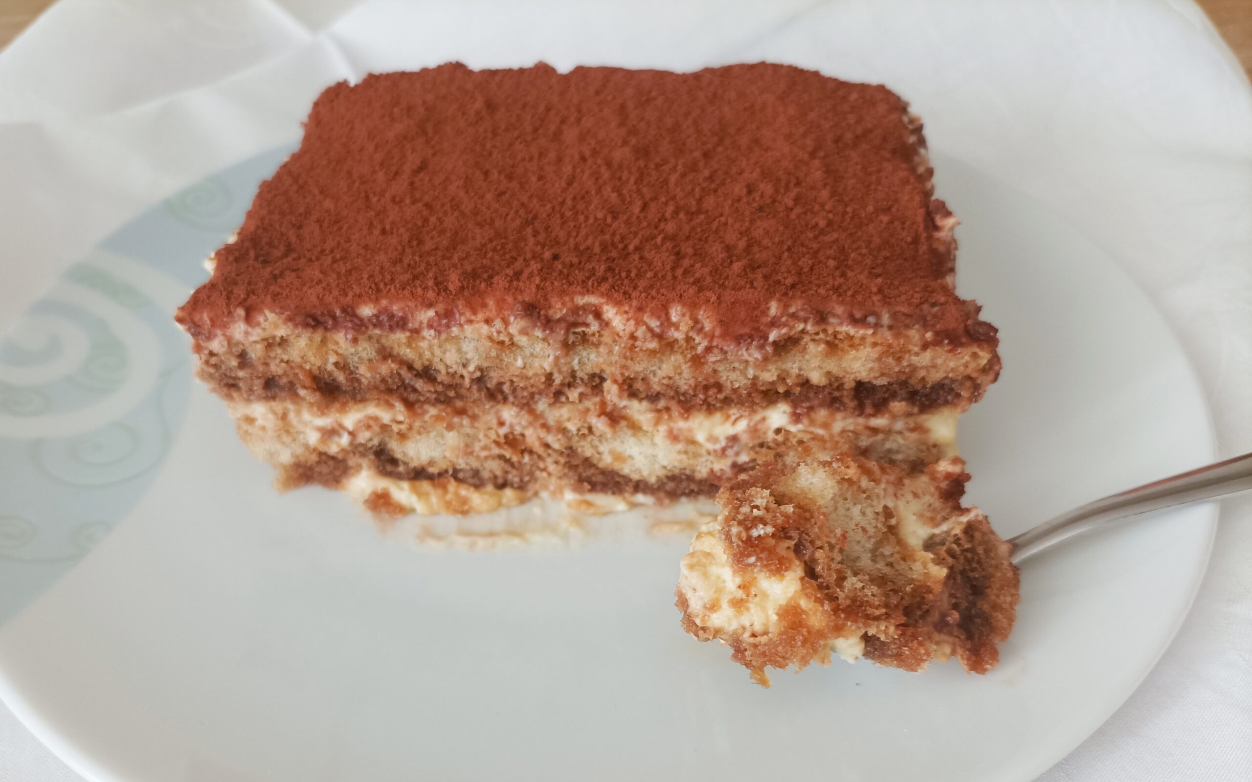 Tiramisù com creme de confeiteiro e mascarpone