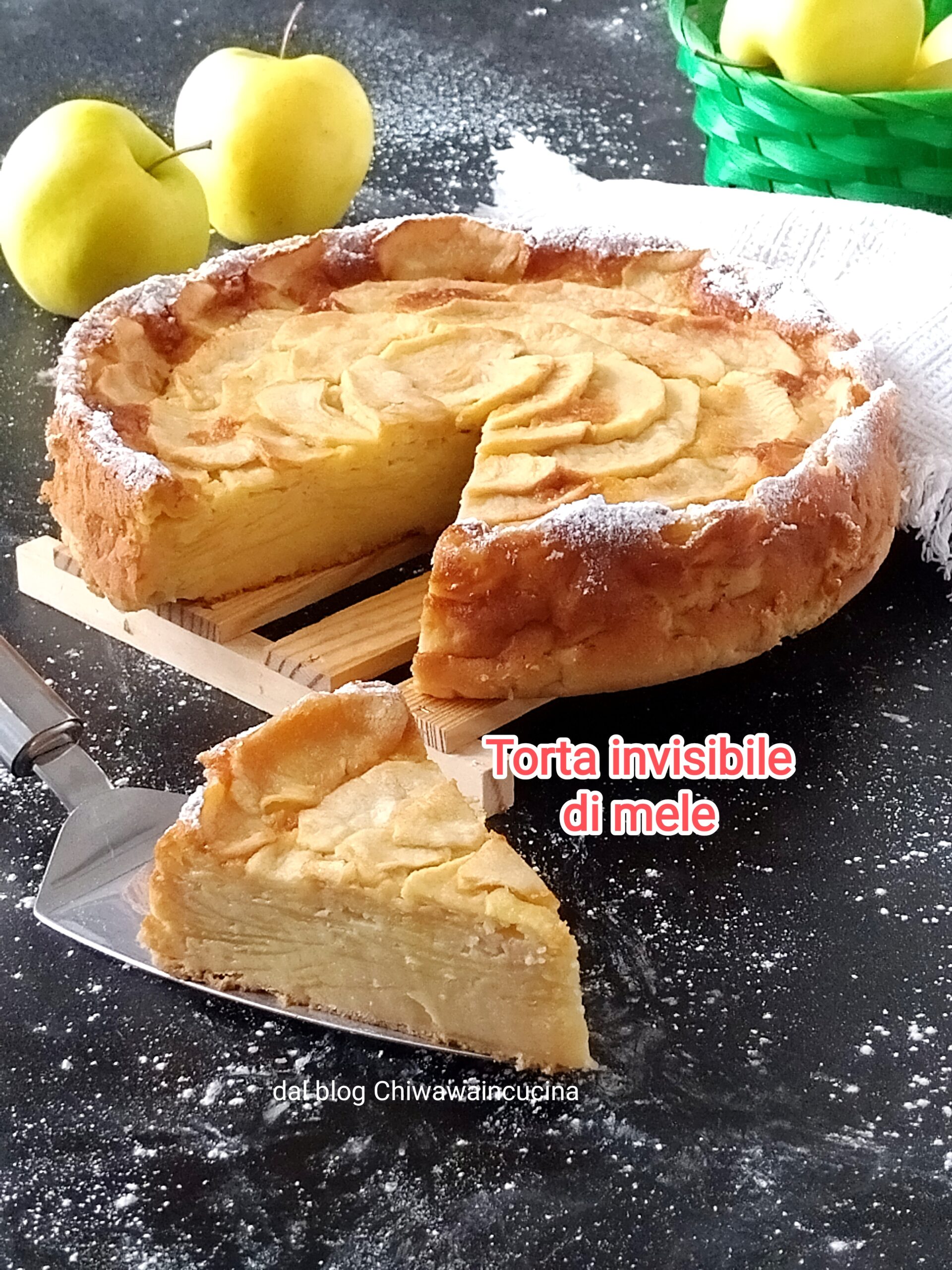 Torta invisível de maçã