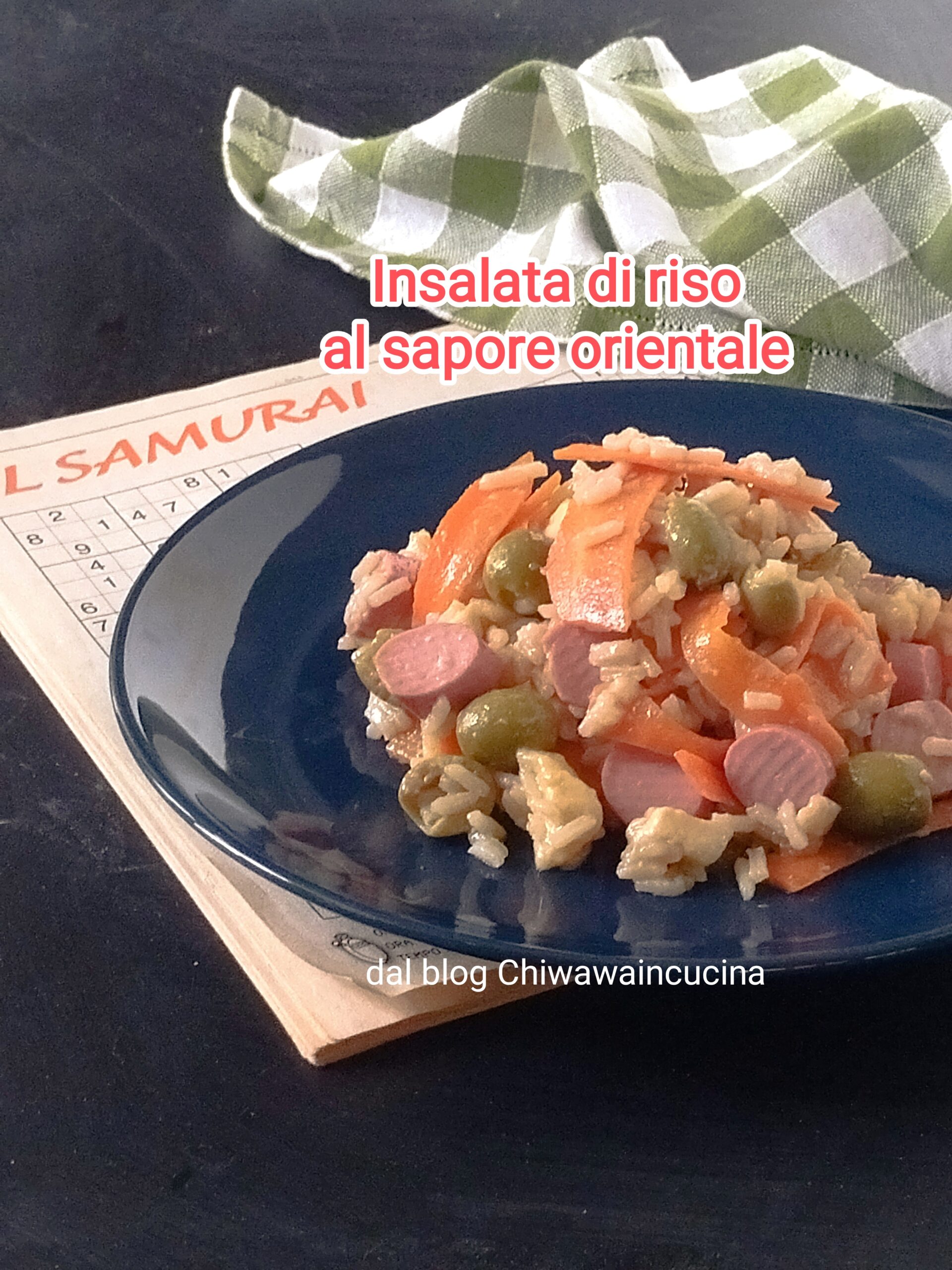 Salada de arroz com sabor oriental