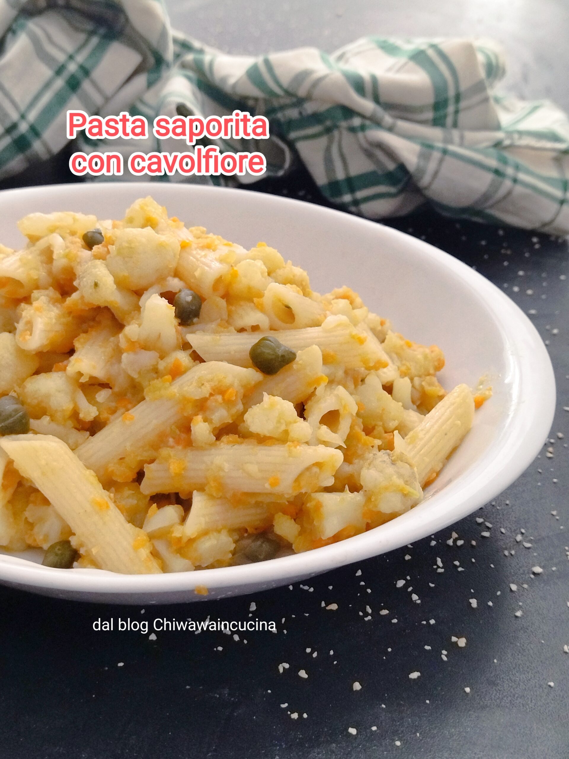 Massa saborosa com couve-flor