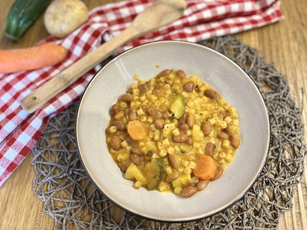 Minestrone com feijão vermelho