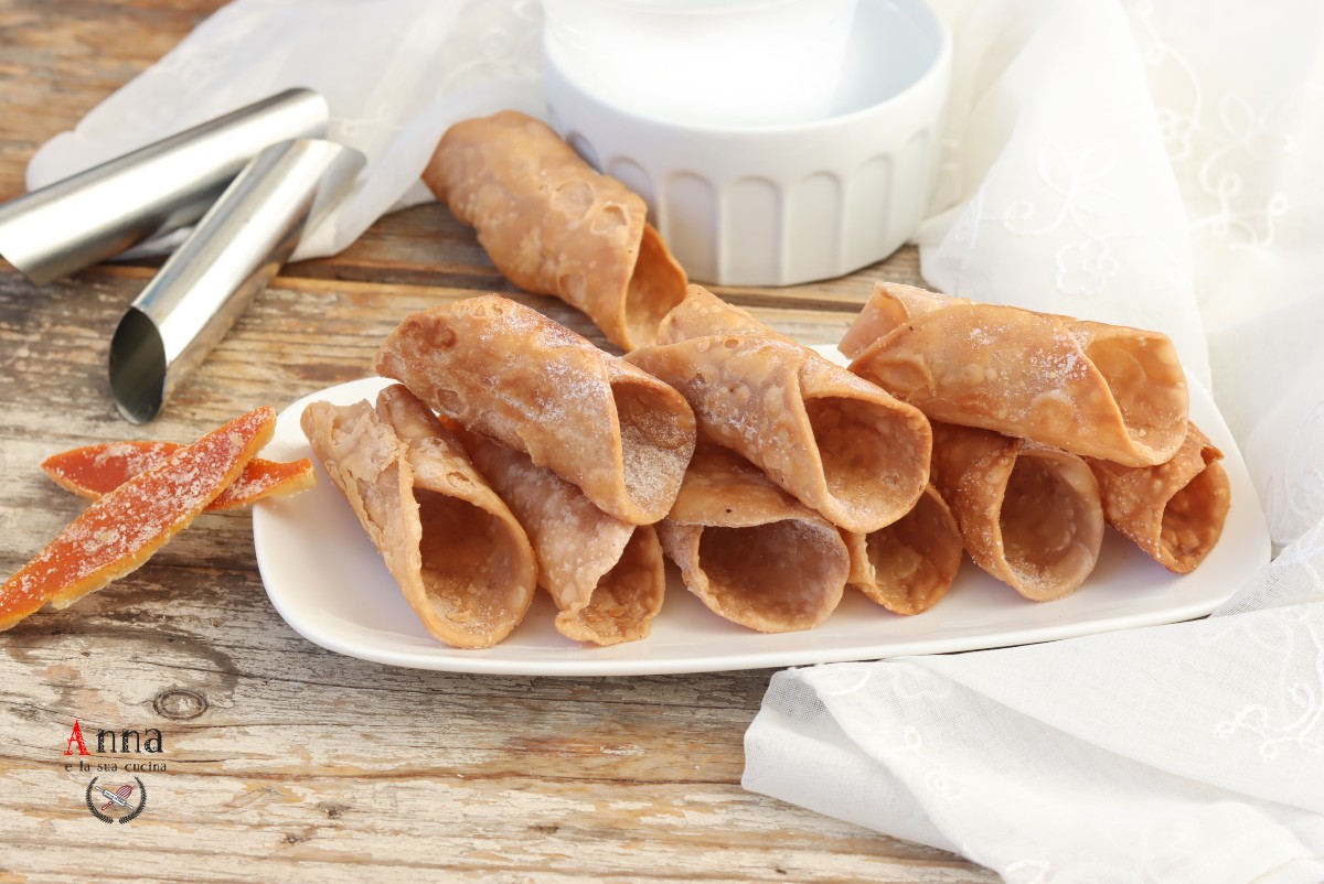 Cascas ou casquinhas fritas de cannoli sicilianos