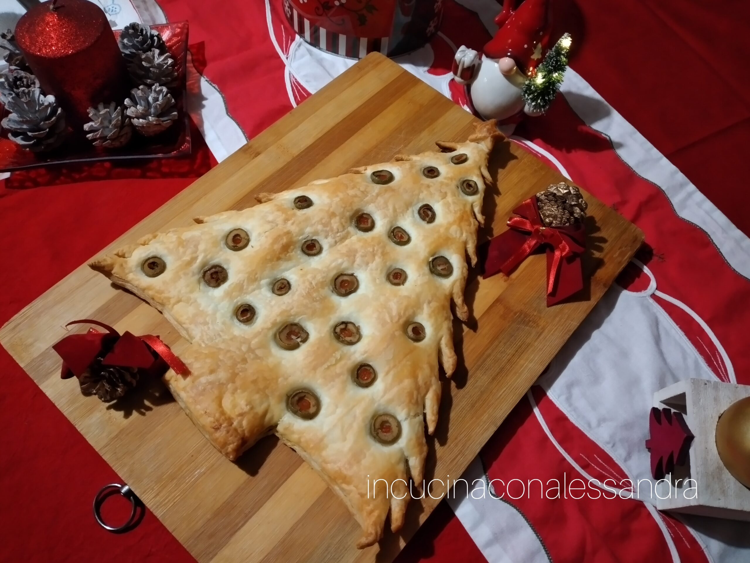 Entrada Árvore de Natal de Massa Folhada