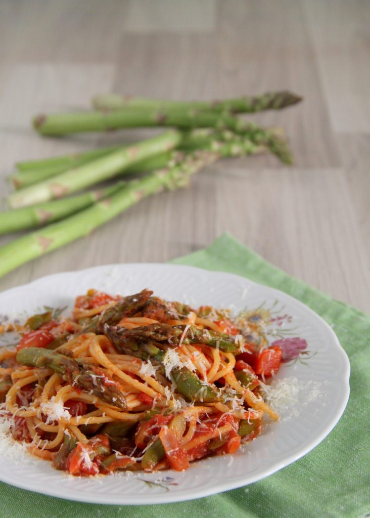 Spaghetti ao molho de aspargos