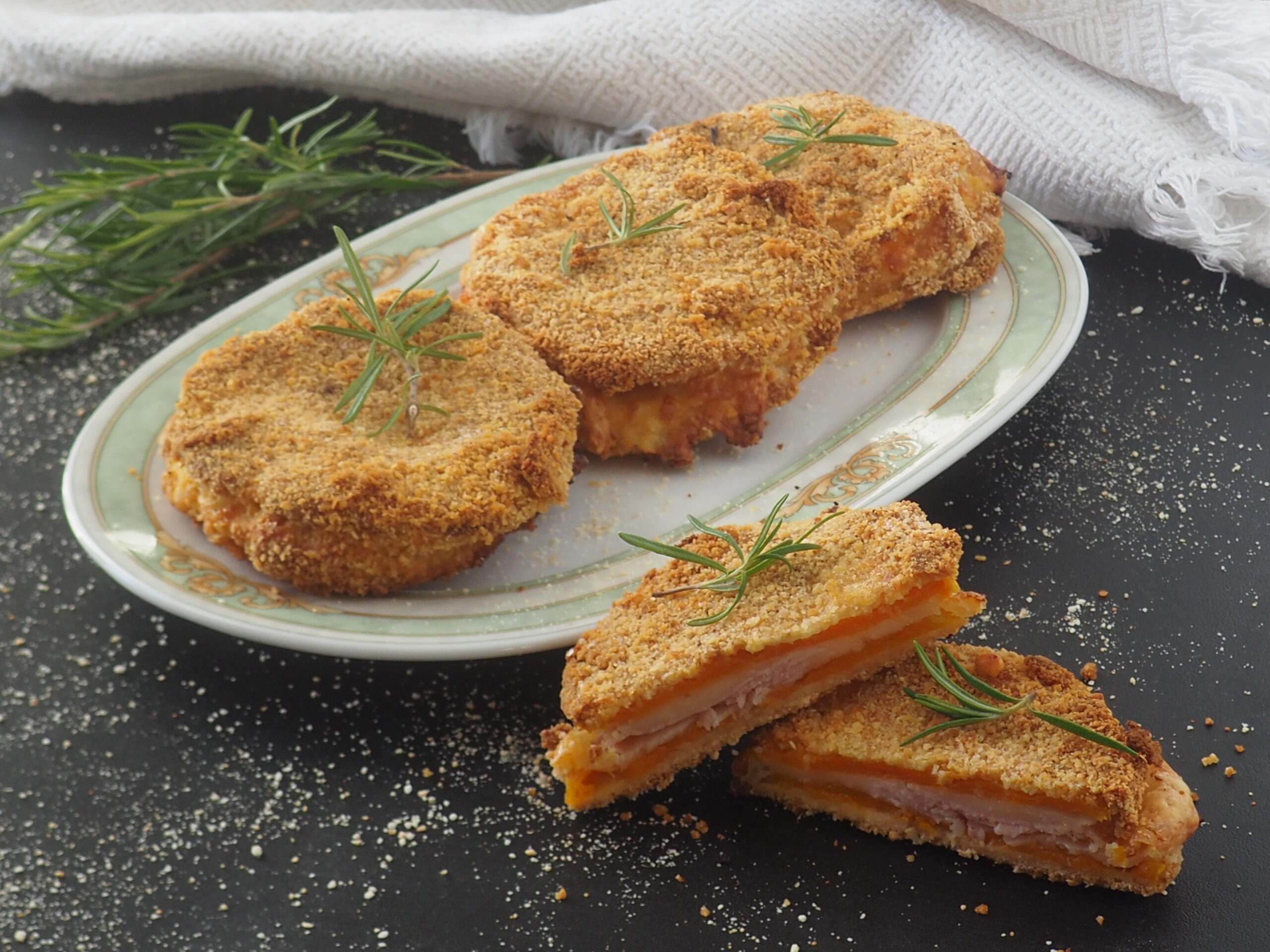 Cordon bleu de abóbora ao forno
