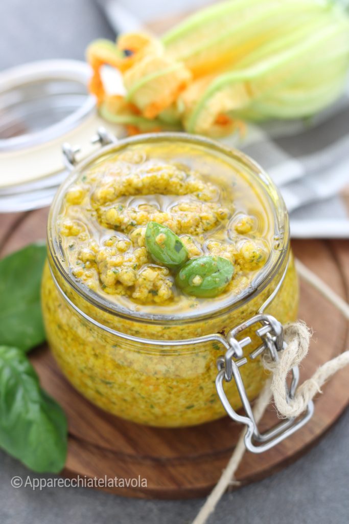 pesto de flores de abóbora