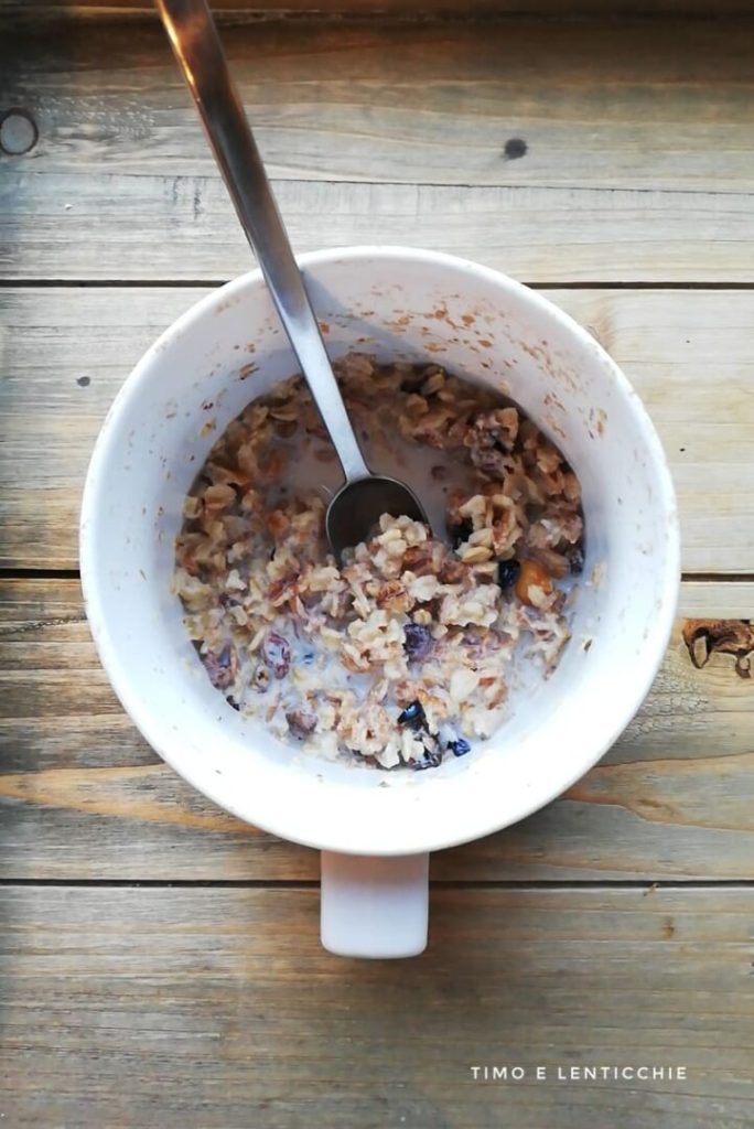 Porridge de micro-ondas muito rápido