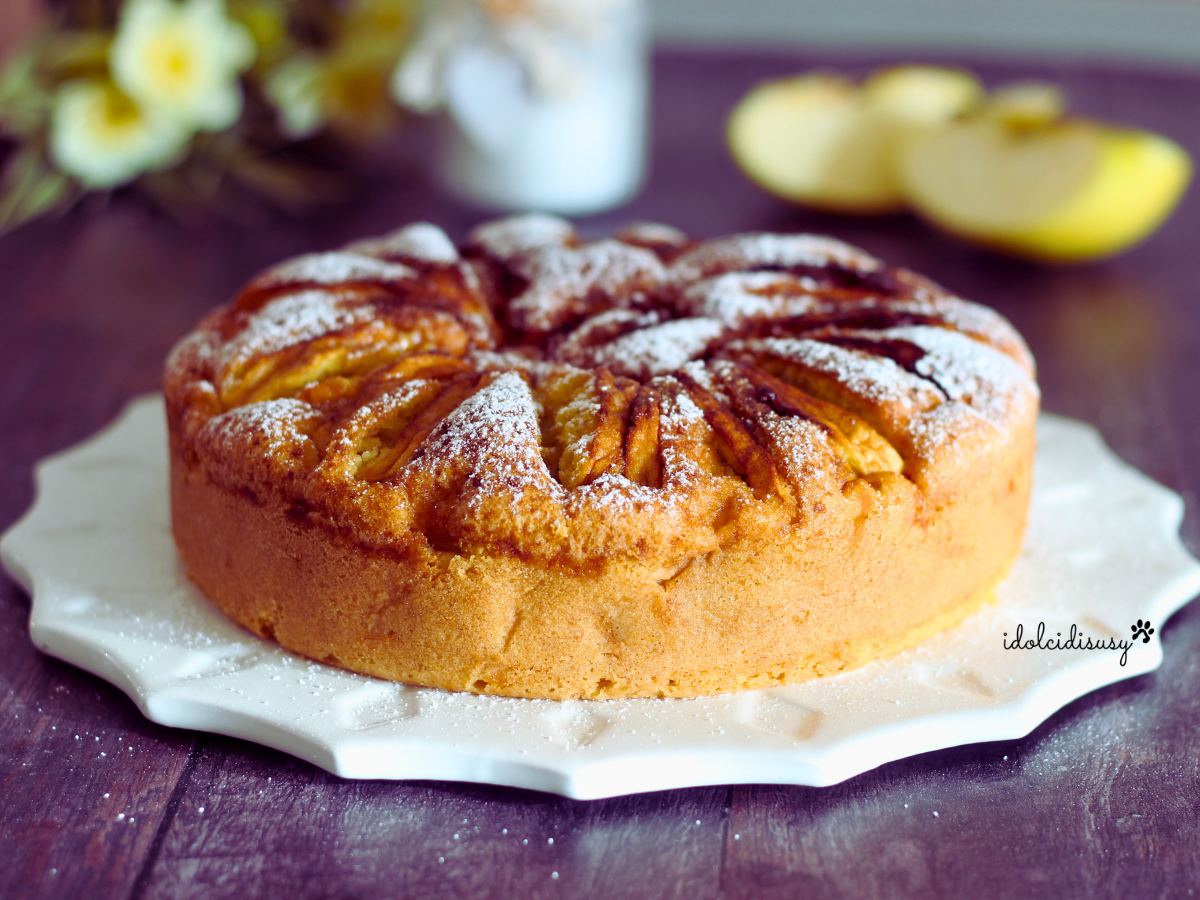 Torta de maçã na fritadeira a ar
