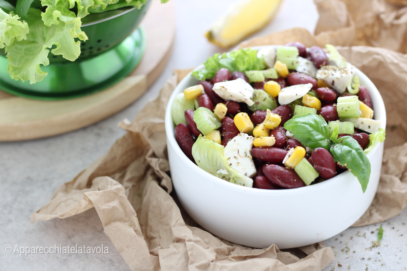 Salada de feijão vermelho