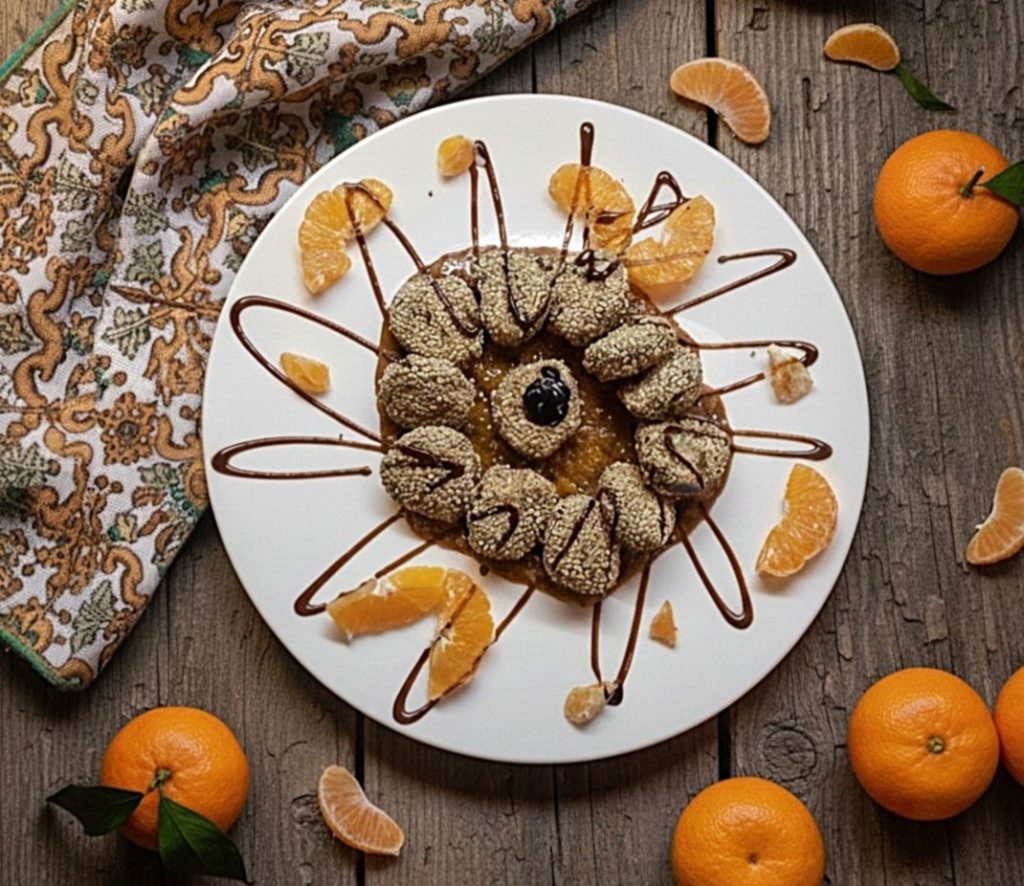 Bolinho de Atum com Gergelim e Tangerina