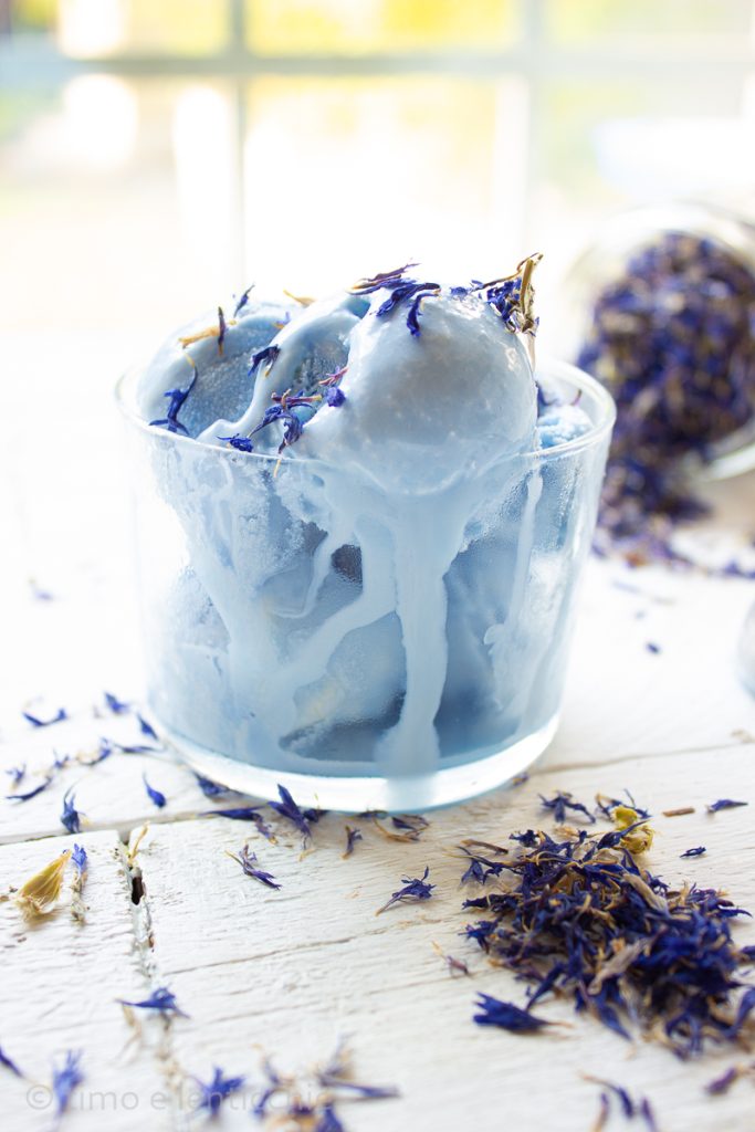 Sorvete nana cream azul centáurea