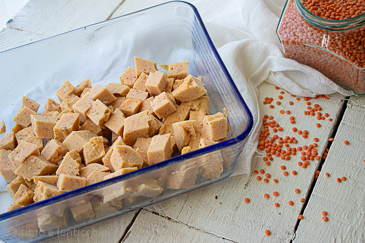 Tofu de lentilhas muito simples