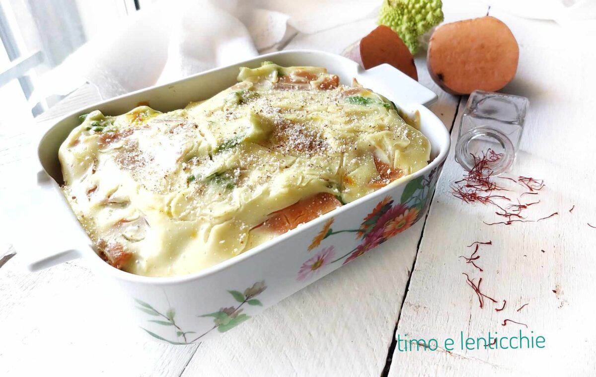 Torta de legumes ao açafrão